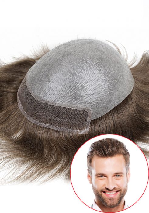 Superior 0.1 mm Thin Skin Hair System for Men with Lace Front