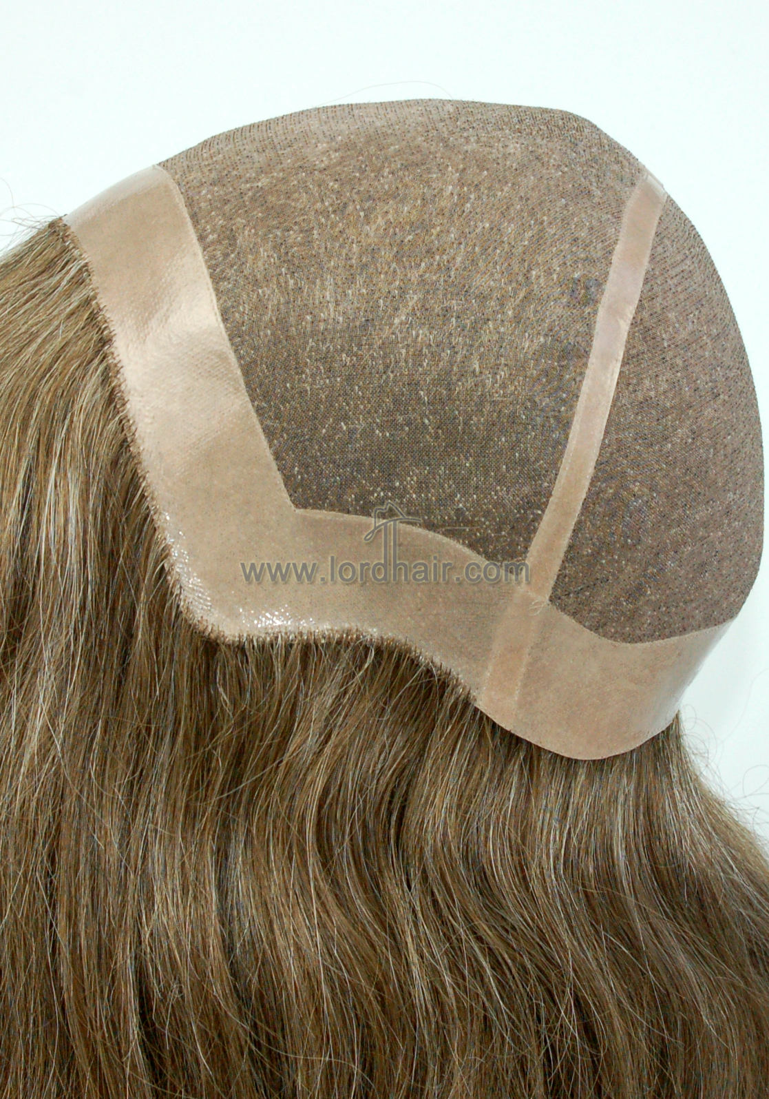 YJ546: Elegant Fine Mono Base with PU Perimeter Human Hair Women Wig
