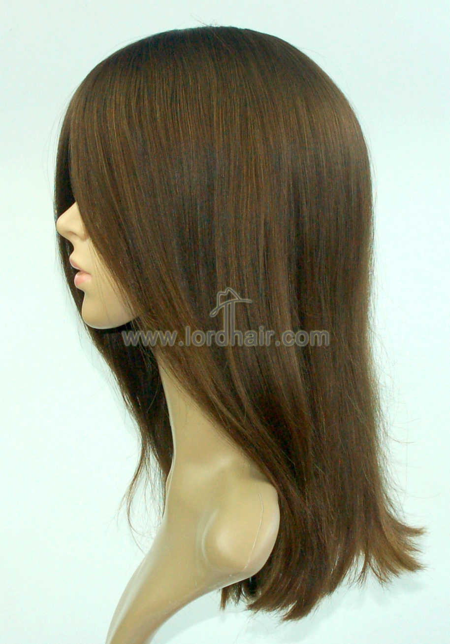 YJ863: Realistic Silicon Base Lace Front with Injected Human Hair Replacement