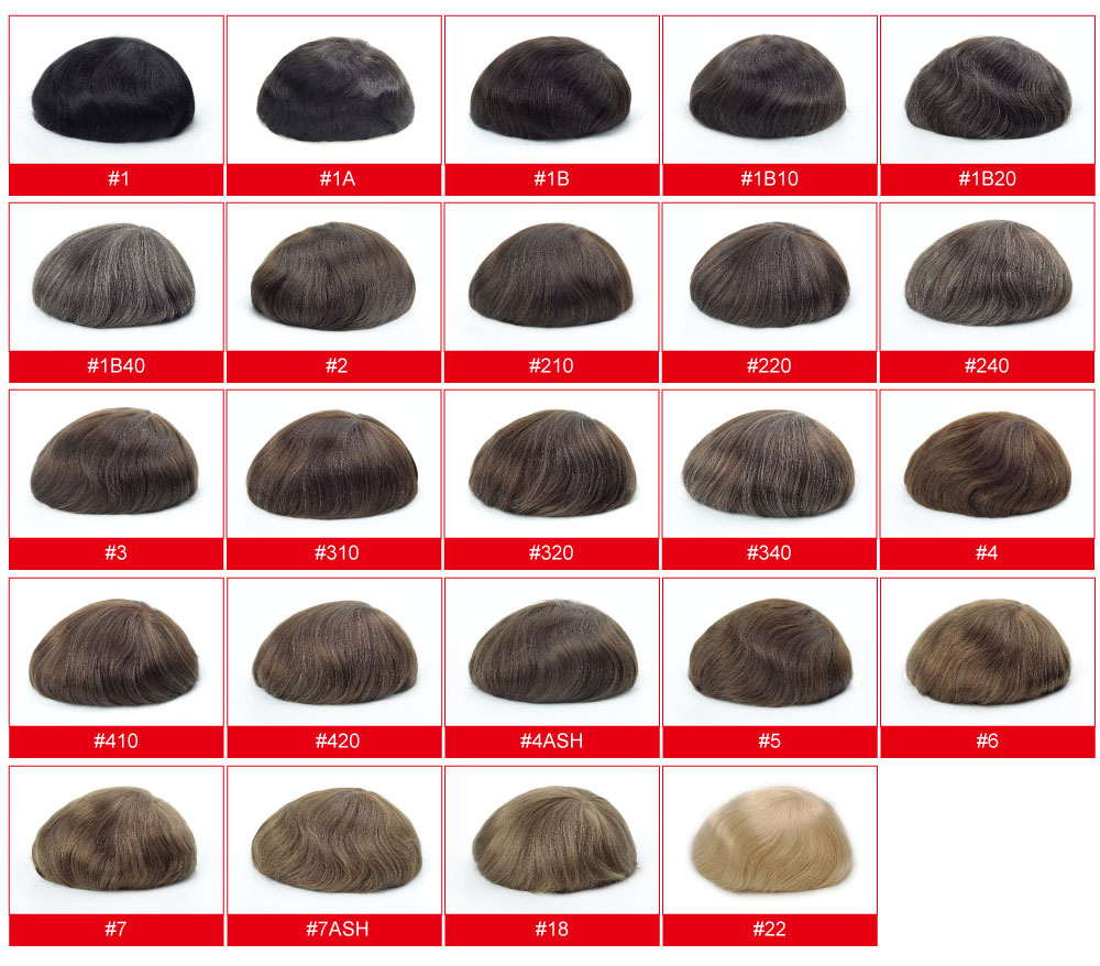 Q6 Stock Hairpiece Hair Colors