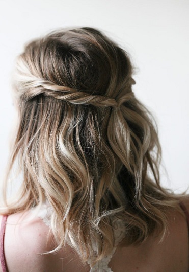 Half-up hairstyle  