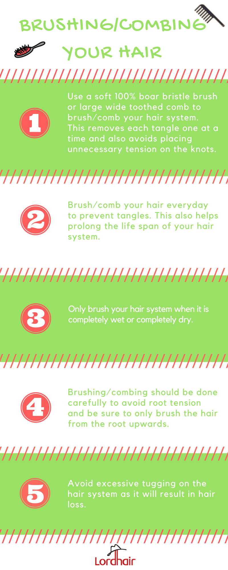 brushing and combing your hair system