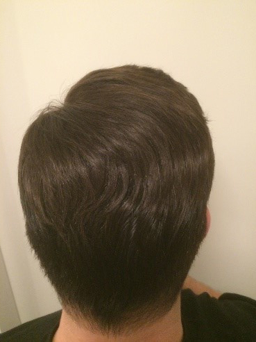 back look after wearing hair system