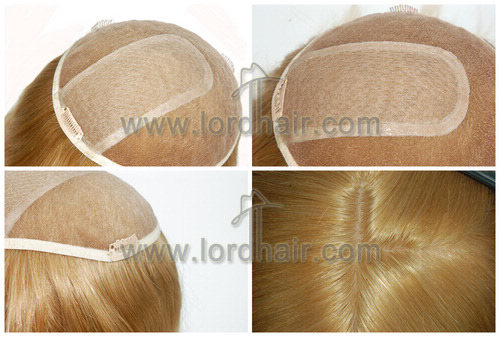 lace hair system silk top