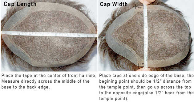 measure a hair replacement