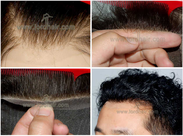 Full lace base with replaceable front section hair replacement system