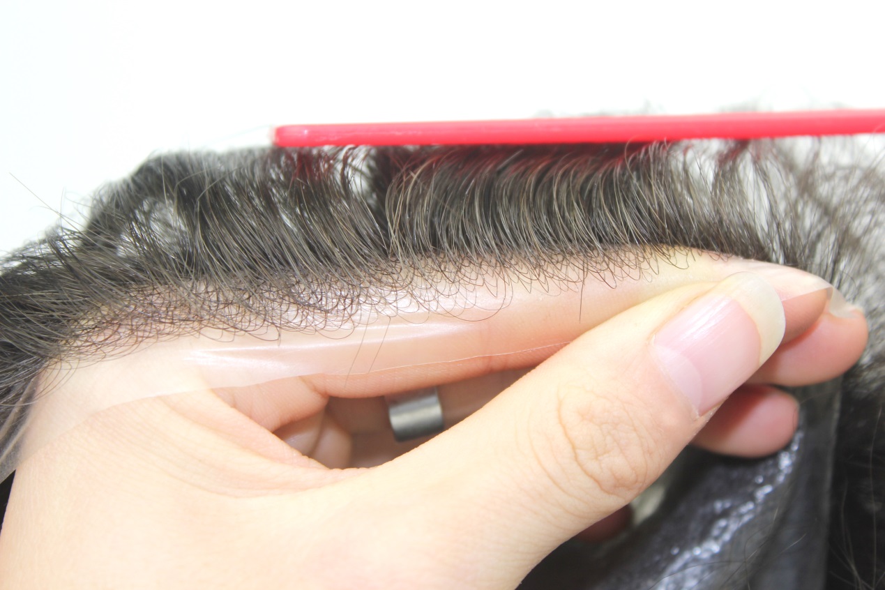 0.03mm Ultra Thin Skin V-loop Hair System Front Hairline
