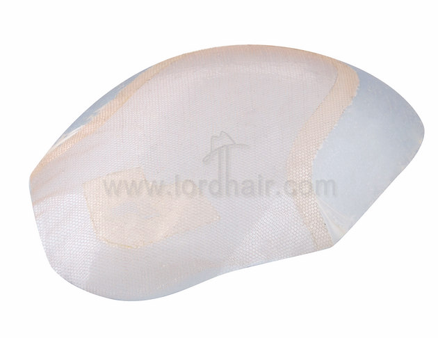 lace hair replacement system with skin perimeter